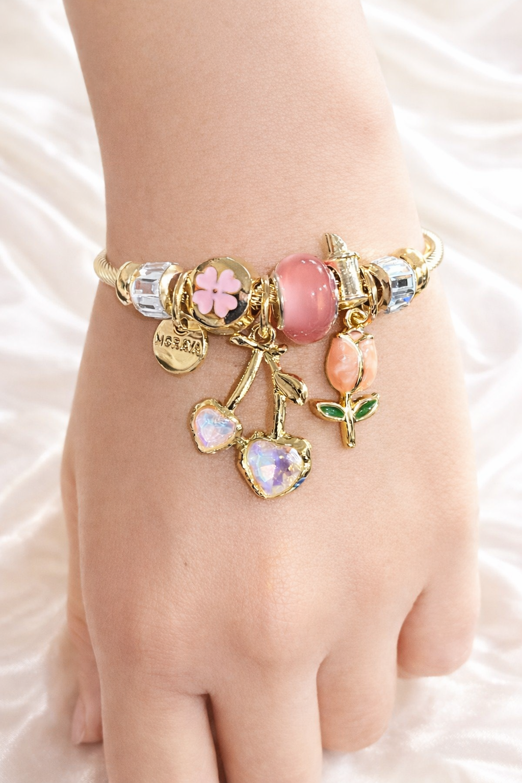 Blush Cherry Charm cuff