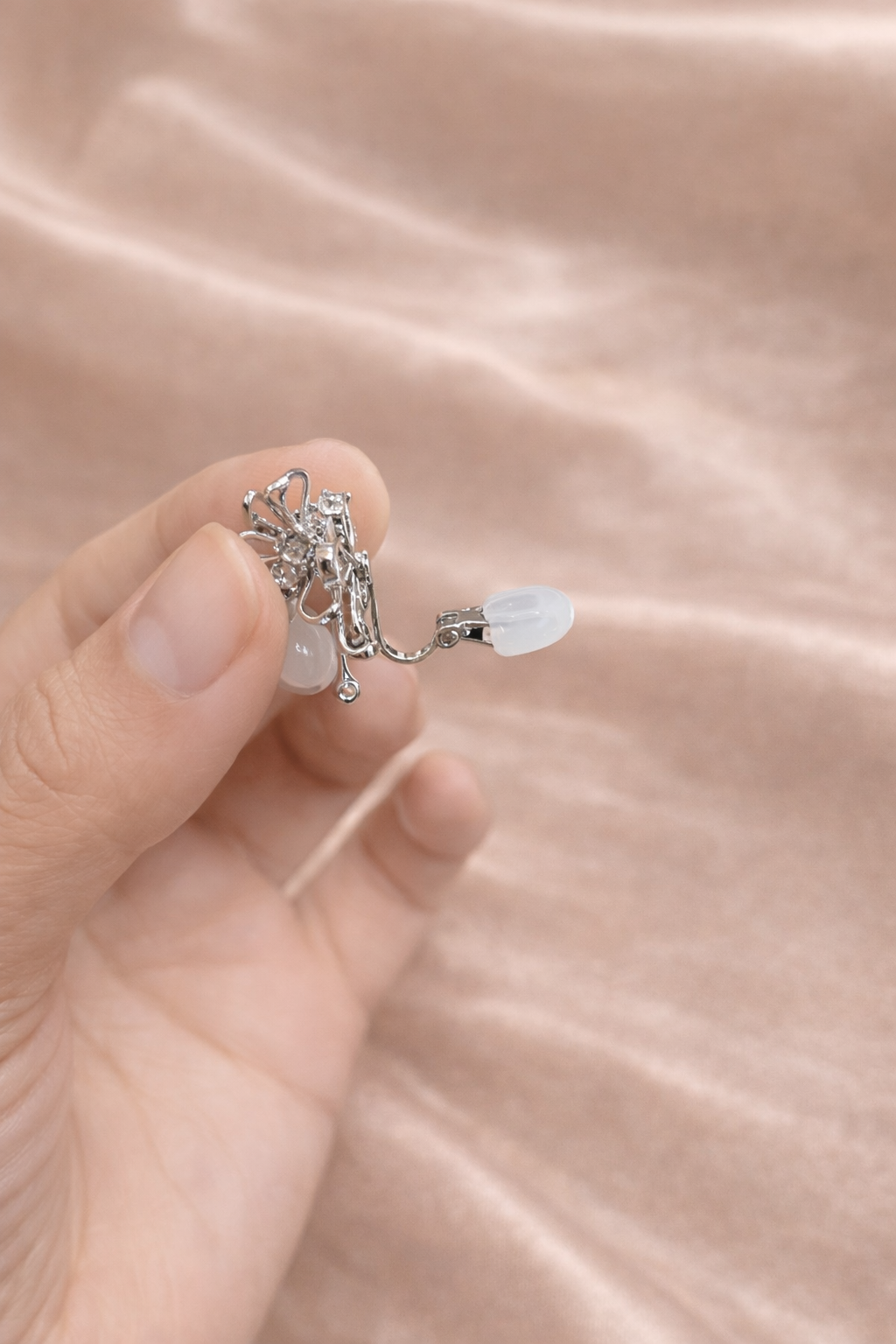 Butterfly Pearl Clip-On Earrings